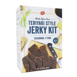 PS Seasoning Jerky Seasoning and Cure Kit (Teriyaki) - Grand Champ American Assoc Meat Processors Award - Wild Game Hunters - Jerky Cure - Dehydrated - Beef - Turkey - Venison - DIY