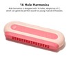 Kids Harmonica School 16 Hole Blues Harmonica Washable Design (Pink)