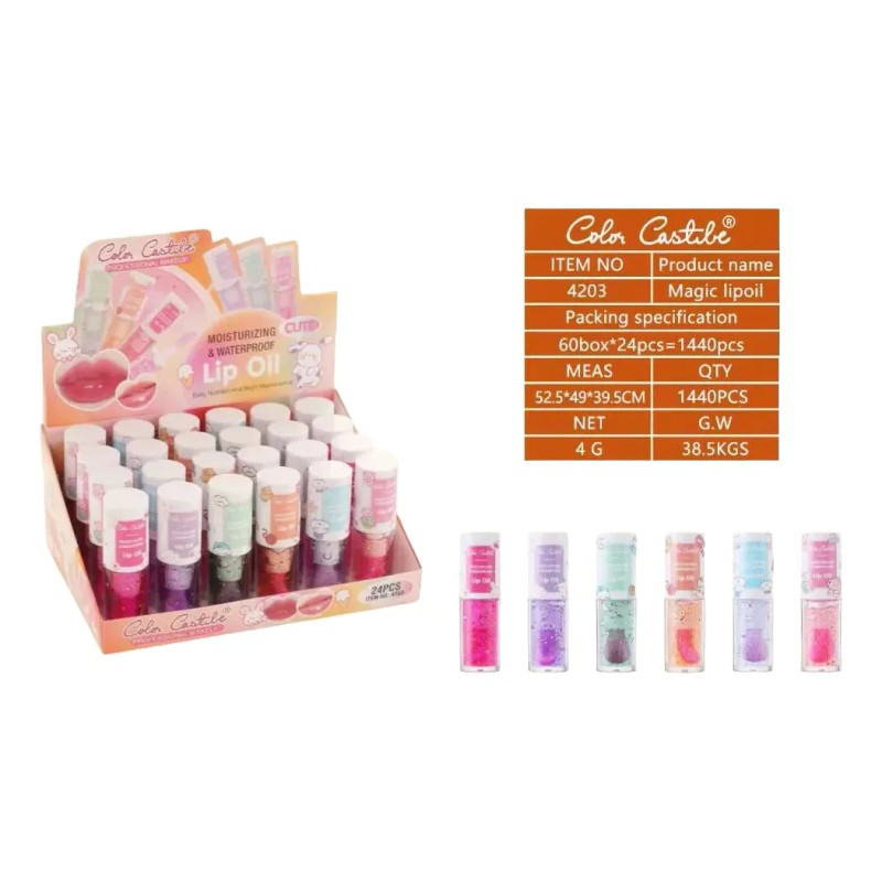 Caja Lote De 24 Labiales Brillo Gloss Mágico Hidratante