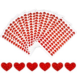 Heart Stickers,Coloured Stickers 10 Sheets,Glitter Stickers 780pcs,Mothers Day Stickers,Valentines Stickers,Love Stickers,Heart Stickers for Children,Scrapbook Stickers Decorative (red-720pcs)