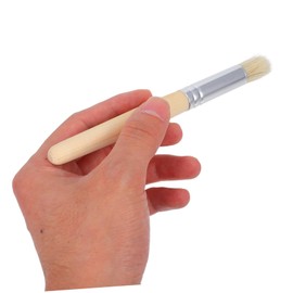 TEHAUX 12pcs Pig Bristle Paint Brush Set for Watercolor Durable Head Stencil Paint Brushes with Handles for Fine Detailing and Various Painting Applications