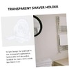 Zerodeko 2pcs Strong Suction Cup Razor Rack for Men Transparent