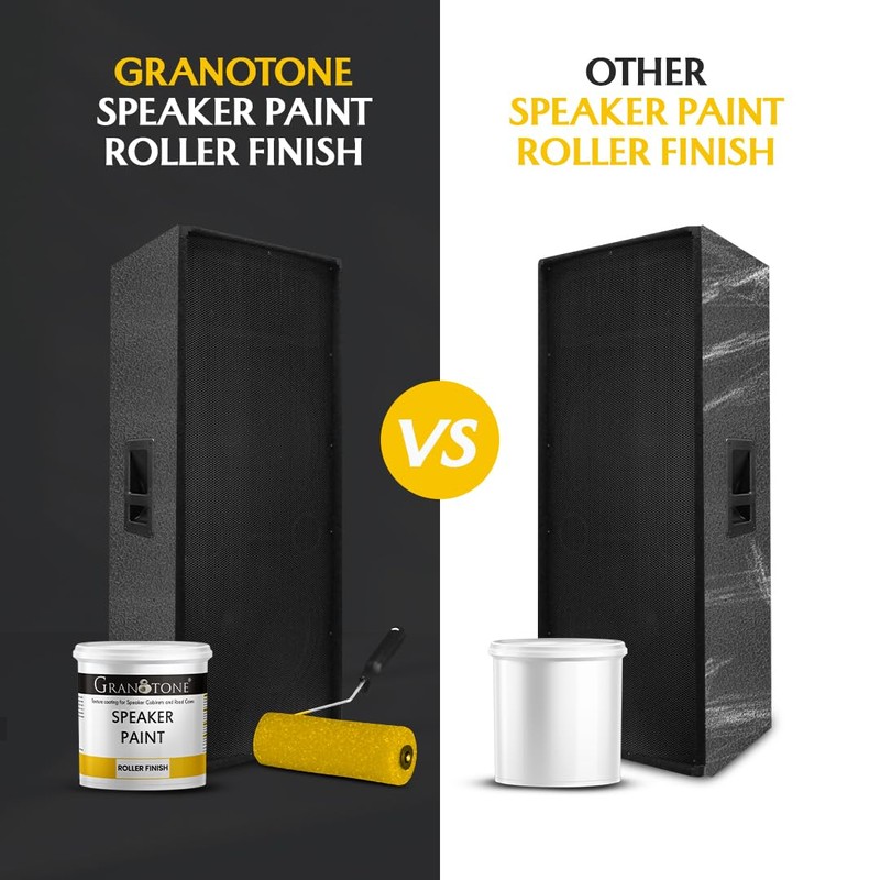 GRANOTONE Speaker Paint Black 1 Quart Texture Coating for Speaker