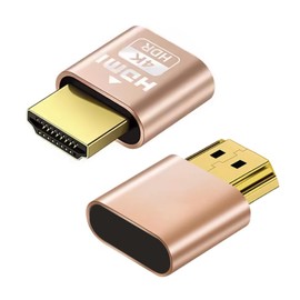 2 PCS HDMI Dummy Plug, 4K@60Hz Display Emulator, Headless Virtual Screen Adapter Compatible with Windows Mac OSX Linux GPU Enable for Remote Desktop Cryptocurrency Mining Game Streaming VR Server Use