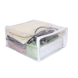 Vinylpac 10-Pack Clear Vinyl Zippered Storage Bags 9" x 11" x 5" with 7.5" Display Pocket