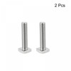 sourcing map Square Head Bolt, 2pcs M6x30mm Fully Thread 304