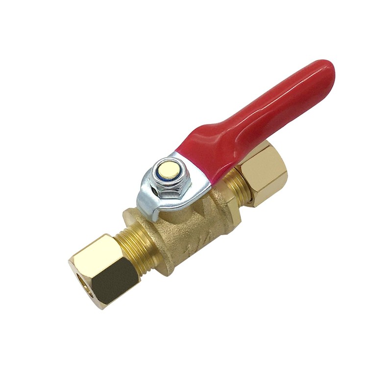 Hooshing Brass Mini Ball Valve Shut Off Swith 1/4" Compression