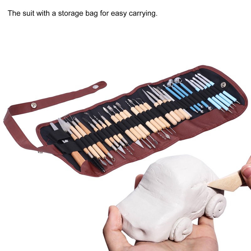 31Pcs Pottery Tools Set Soft Clay Sculpting Carving Trimming Knife