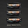 FLEOR 3pcs Hot Dual Rail Humbucker Set Ceramic N+M+B Single-Coil-Sized
