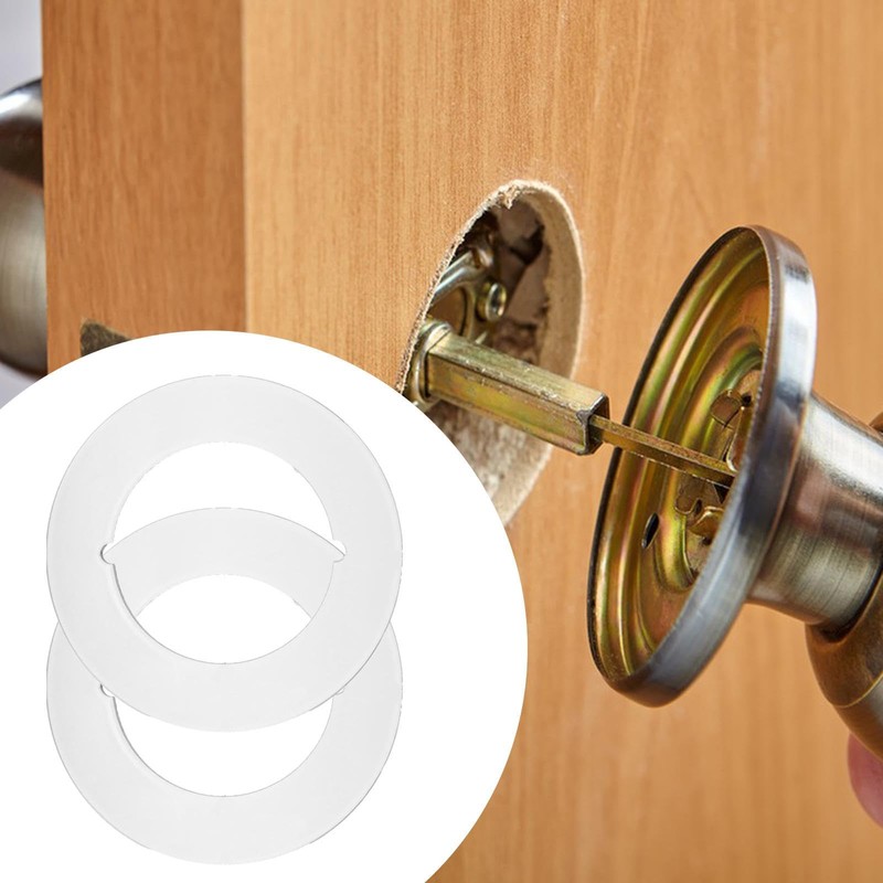 Qianly 2 Pieces Door Knob Plates Door Handle Hole Reinforcer