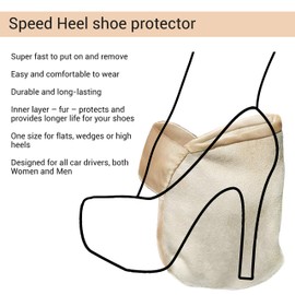 Speed Heel Shoe Heel Protector for Drivers Protector De Zapatos para Conductores Beige