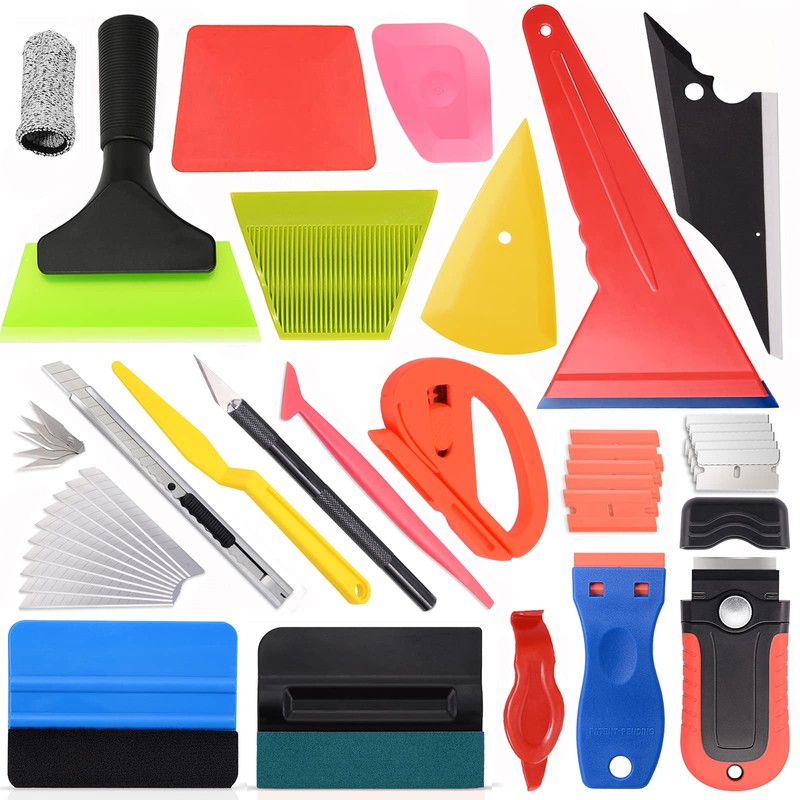 Vehicle Tint Squeegee PPF Tools Car Wrap Kit Corner Shank