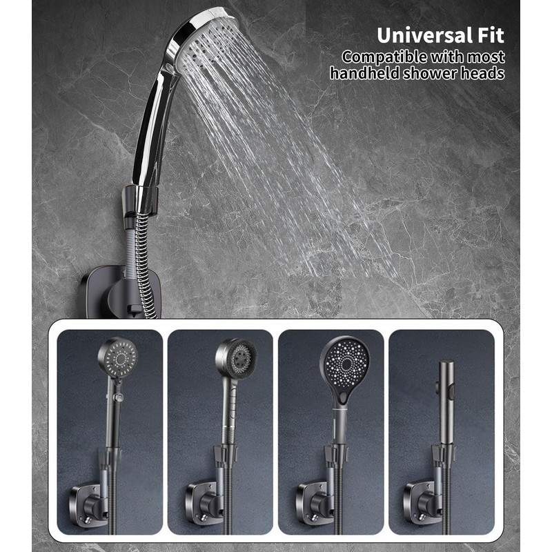 Shower Holder No Drilling with Suction Cup Holder Shower Head