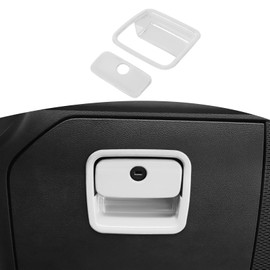 RT-TCZ for Jeep JL Glove Box Compartment Latch Handle Trim Cover for Jeep Wrangler JL JLU Gladiator JT 2018-2024 White Interior Accessories