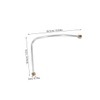 LALAFINA 2pcs Aluminum Air Compressor Replacement Tubes Long Exhaust Hose