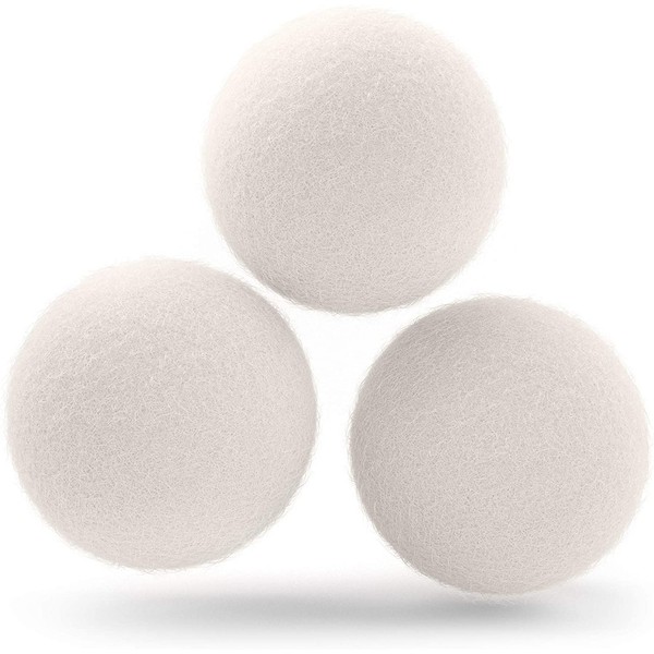 Cosy House Collection Wool Dryer Balls - Natural Fabric Softener Reusable & Eco-Conscious - Reduce Wrinkles, Lint & Drying Times - Makes Laundry Snuggle Soft (3 Pack) Set