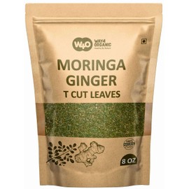 Moringa Tea with Ginger 8 oz, Boost Immunity, Aid in Digestion, Caffeine Free, One Tea with Multiple Benefits (Pack of 2)
