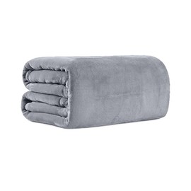 Bear & Panda Flannel Fleece Throw Blanket G Large Travel Sofa Bed Blanket Super Soft Fluffy Warm Throws Microfibre Blankeyrey (Grey, 152 x 203 cm)