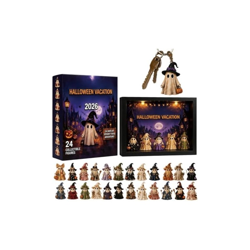 Calendario de Adviento de Halloween 2026 con Luz LED y