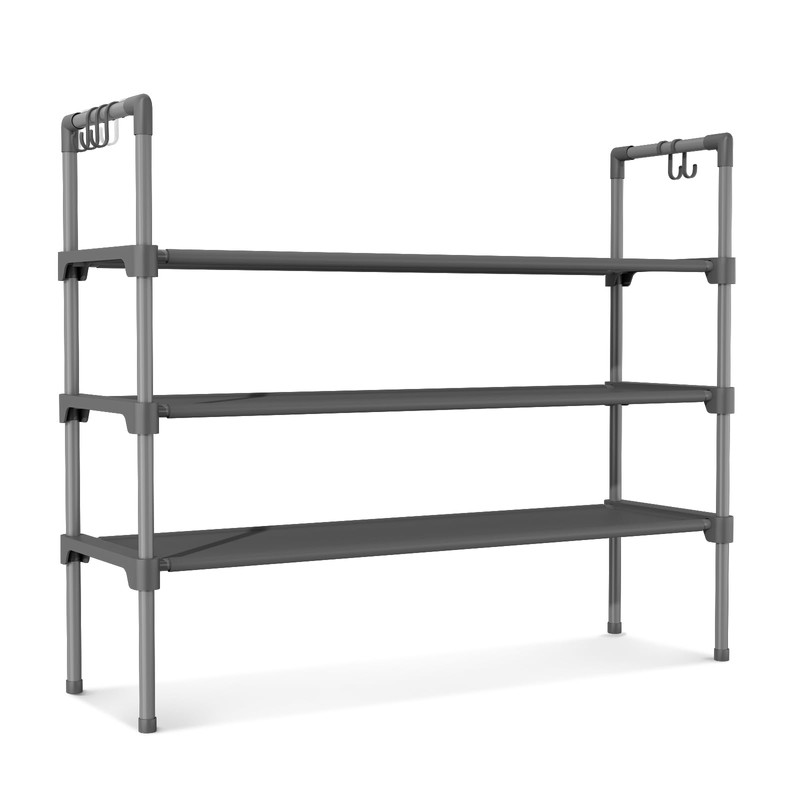 LANTEFUL 3 Tier Shoe Rack for Closet, Shoe Organizer with