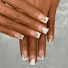 Handmade Press on Nails Short Square - White French Tip