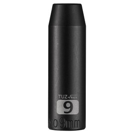 TUZkozs 3/8-Inch Drive 9mm Deep Impact Socket with 6-Point Design, Heat-Treated Chrome Molybdenum Alloy Steel, Metric，Hex Deep Socket