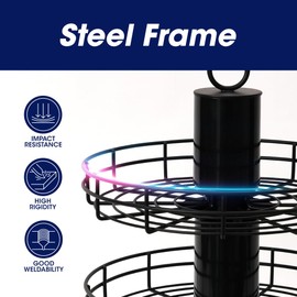 J JACKCUBE DESIGN K Cup Holder 3-Tier Rotating Coffee Pod Carousel Stand for 75 K-Cups or 90 Nespresso Pods,Coffee Station Oragnizer for Kitchen, Office, Countertop - MK1407A