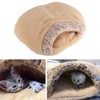 Hooded Cat Bed Thick Soft Comfortable Self Warming Cat Sleeping