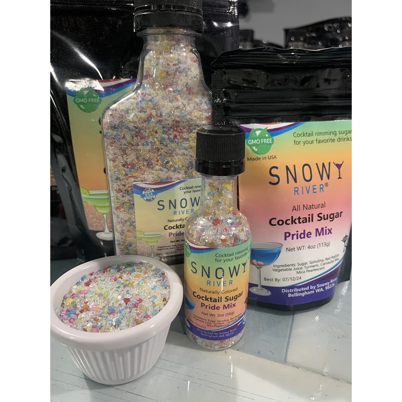 Snowy River Pride Mix Cocktail Sugar - Vibrant Naturally Colored