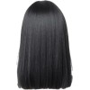 . Peluca Lacia Negro Sintetica Natural Mujer Con Flequillo
