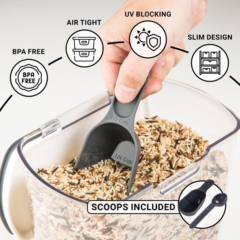 Progressive ProKeeper Baker's Airtight Kitchen Storage Canister Container Set for