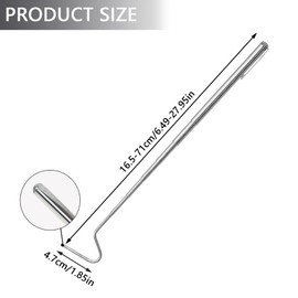 JinliangGuo One Piece Metal Snake Hook Rustproof Snake Catching Tools Outdoor Reptile Steel Telescoping Snake Catcher for Reptile Catching Controlling