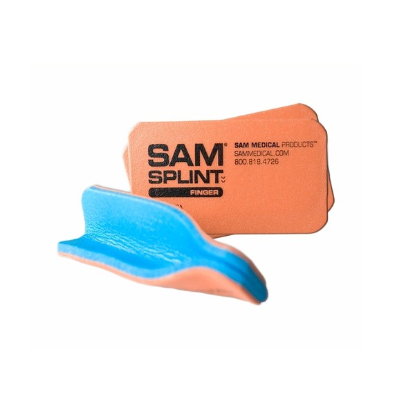 SAM® FINGER SPLINT (ORANGE/BLUE, 3 PACK)