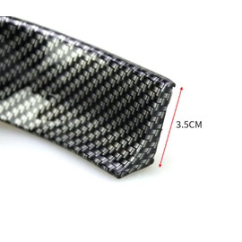 CiCixixi 1.5 m Car Rear Spoiler, Universal Car Rubber Strip Bar Spoiler Tailfin Tail Fin Rear Wing Tailgate Hatchback for Most Popular Cars (Carbon Fibre Black)