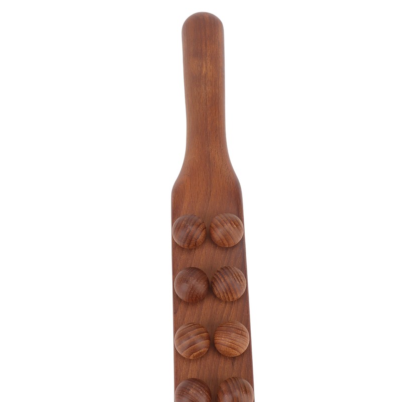 Guasha Stick Carbonized Double Row 20 Beads Lymphatic Drainage Fatigue