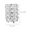 BIUDECO Large Silver Crystal Cosmetics Brush Holder Hollow Lace Design