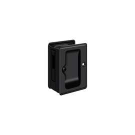 Deltana SDAR325U19 Heavy Duty Pocket Lock; Adjustable; 3-1/4" x 2 1/4" Sliding Door Receiver; Black Finish