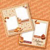 Whaline 24Pcs Fall Pattern Paper 30x30cm Maple Leaves Pumpkin Drinks