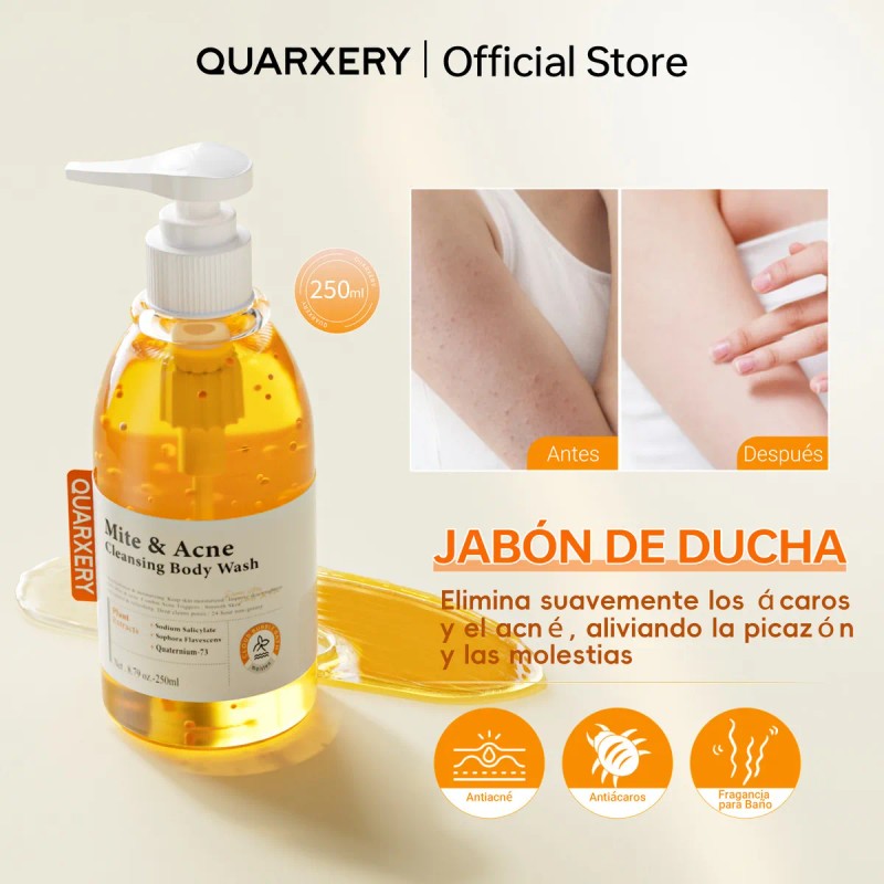 QUARXERY Gel de ducha antiácaros body wash - Eliminación profunda