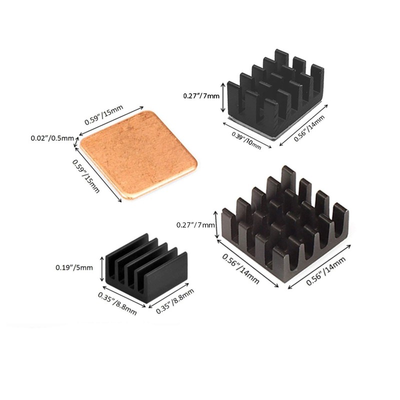 Easycargo Raspberry Pi 4 Heatsink Fan Kit for cooling Raspberry