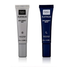 MartiDerm Eye Correct Duo. Crema y Gel día y noche hidratante contorno de ojos. Reduce y disimula bolsas y ojeras - 2 X 10 Ml