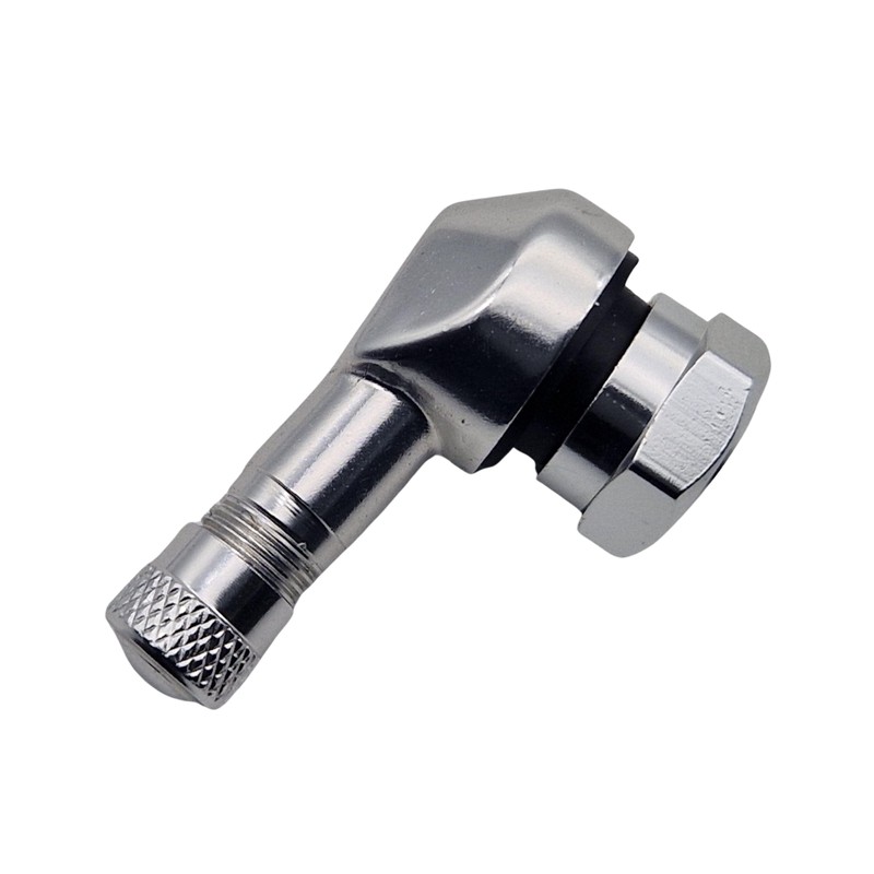 2x Motorcycle Aluminium Angle Valve Silver 11.3 mm Valves Angle
