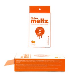 Nutrameltz Vitamin C 250mg | For Healthy Bones & Maintain Immune System | 60 Melting Tablets