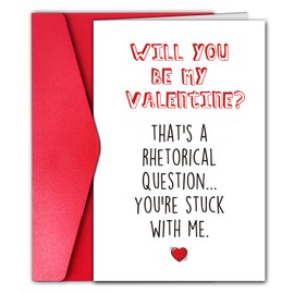 GYYsweetus Valentines Day Card for Wife Husband, Will You Be My Valentine, That's a Rhetorical Question