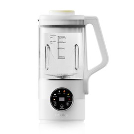 DSkiley Nut Milk Maker Machine – 40oz Glass Almond, Soy & Oat Milk Maker with Juice Maker – No Soaking Required, Self-Cleaning, Delay Timer, Ultra-Smooth & High Yield (White, 40oz)