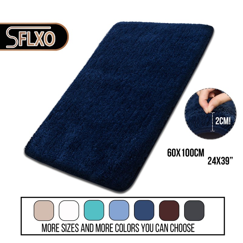 SFLXO 100cm x 60cm Non Slip Bath Mat Machine Washable