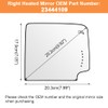 Senzeal Passenger Side Heated Mirror Upper Tow Mirror Glass Replacement