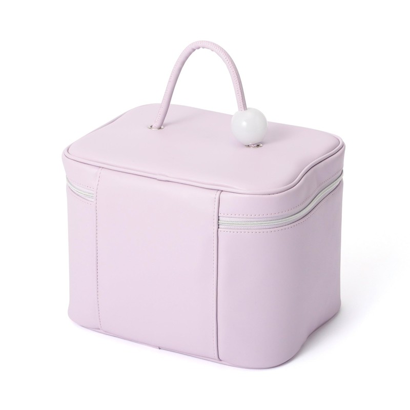 Francfranc French Wave Shape Vanity Pouch, Large, light purple