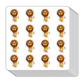 Lion Zoo Animal Planner Stickers, 0.5in Monthly Scrapbooking Kids DIY Arts Crafting 208-Pack
