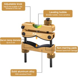 EZshoot - Kit de nivelación de alcance con sistema de nivelación de burbujas de alta precisión, herramienta de nivelación universal magnética,